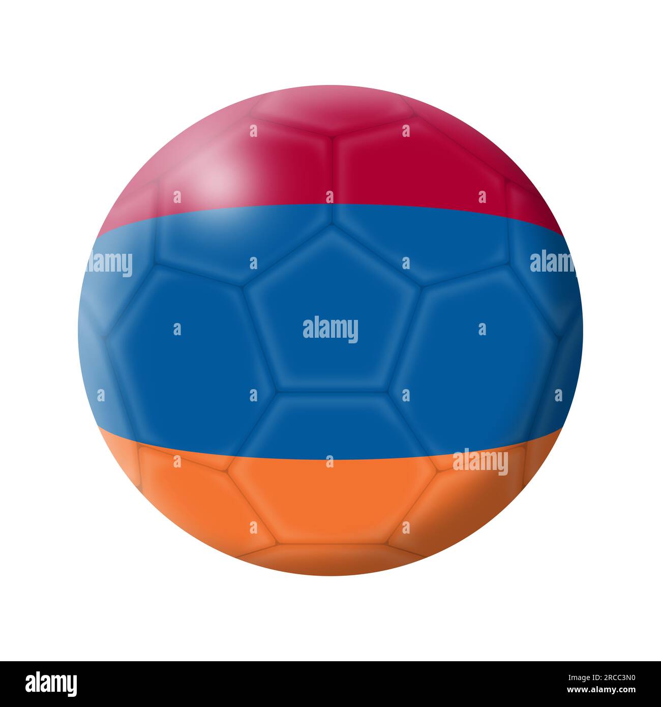 Armenia soccer ball football 3d illustration with clipping path Stock