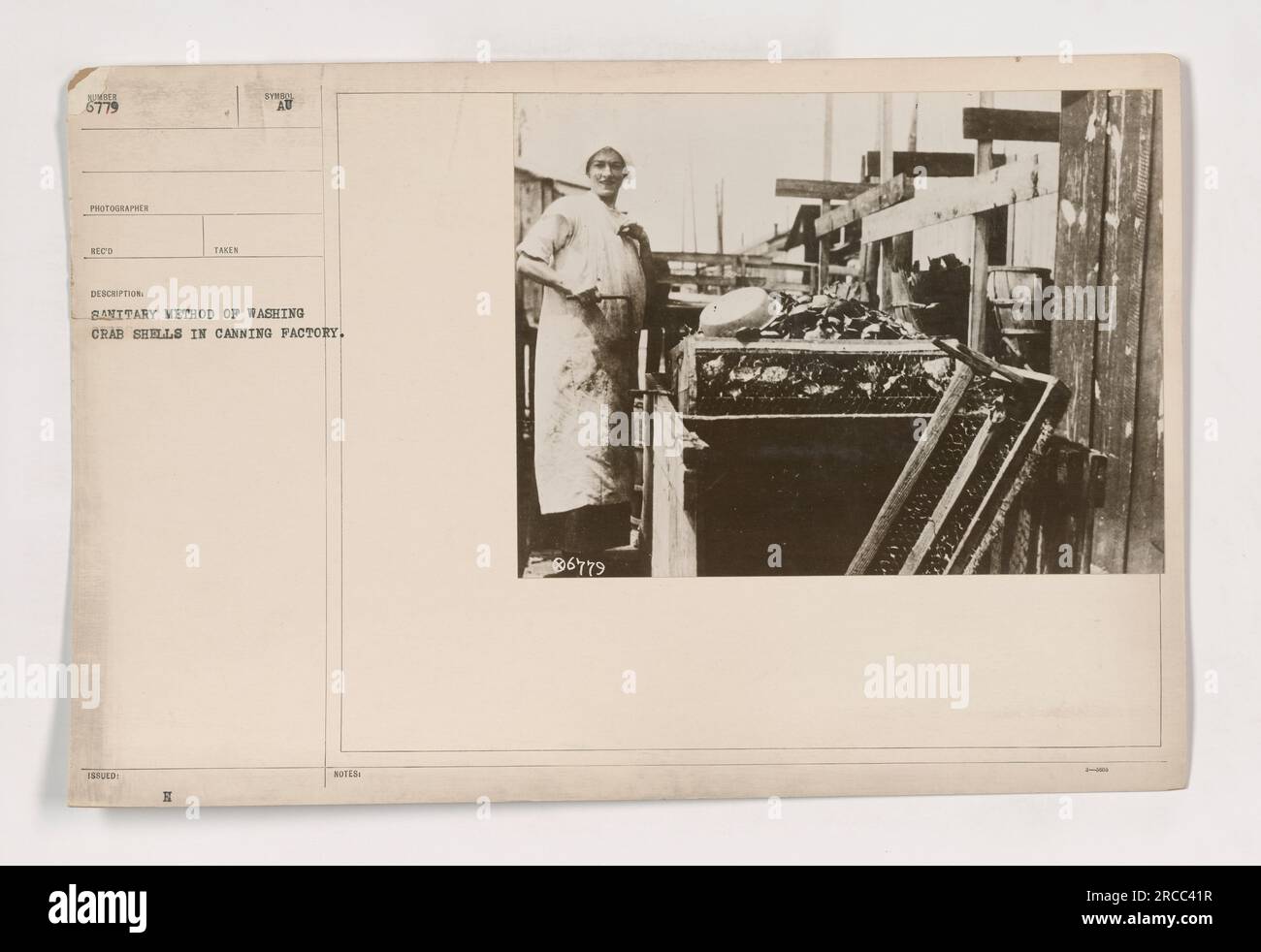 Image caption "Sanitary method of washing crab shells in a canning