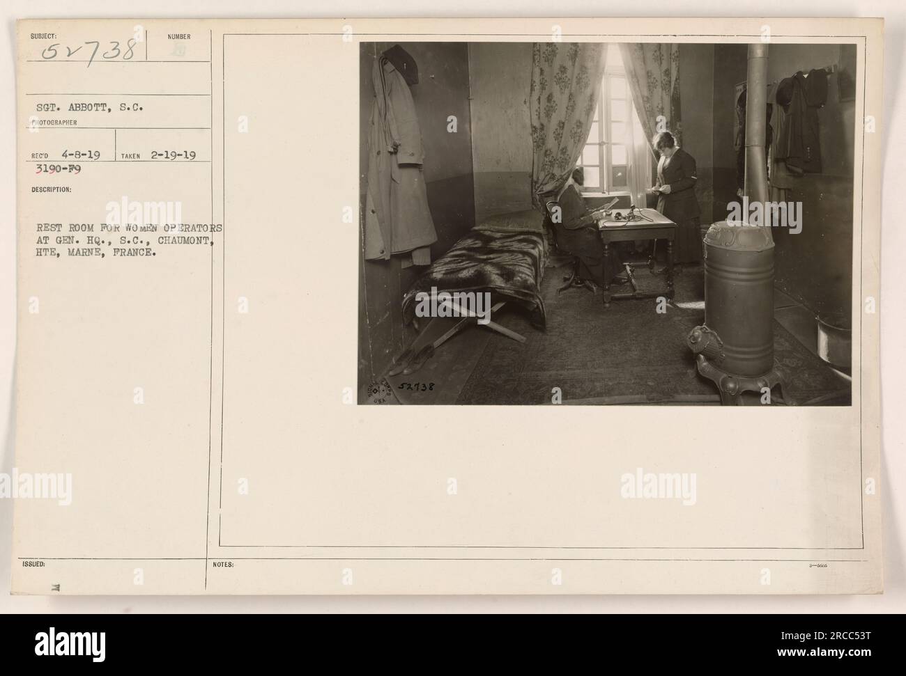 This photograph shows the rest room for women operators at General ...