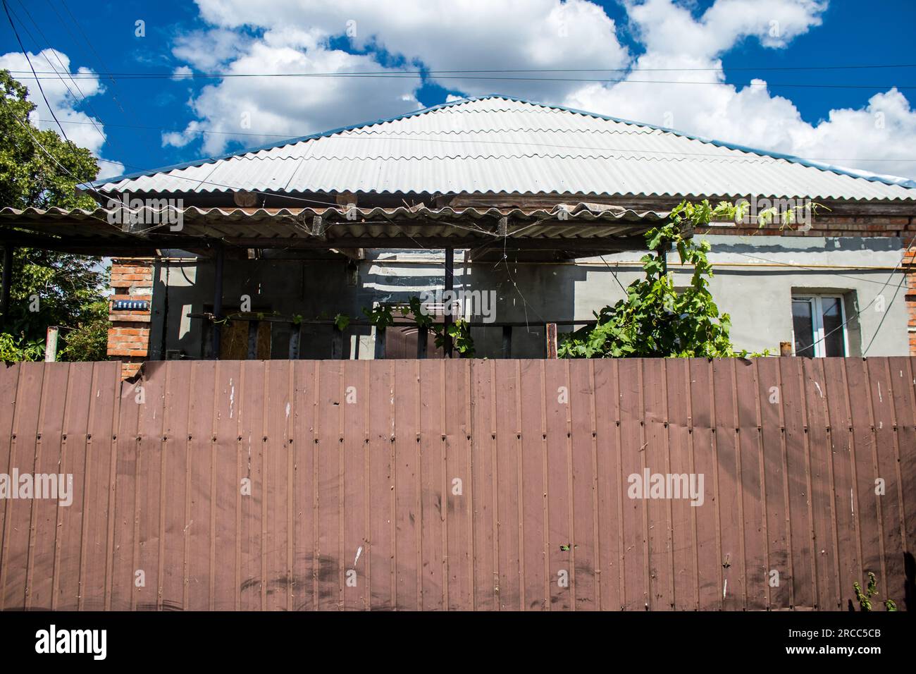 Nikopol Building Damaged buildings at Nikopol, Russian army bombs civilian targets and ...