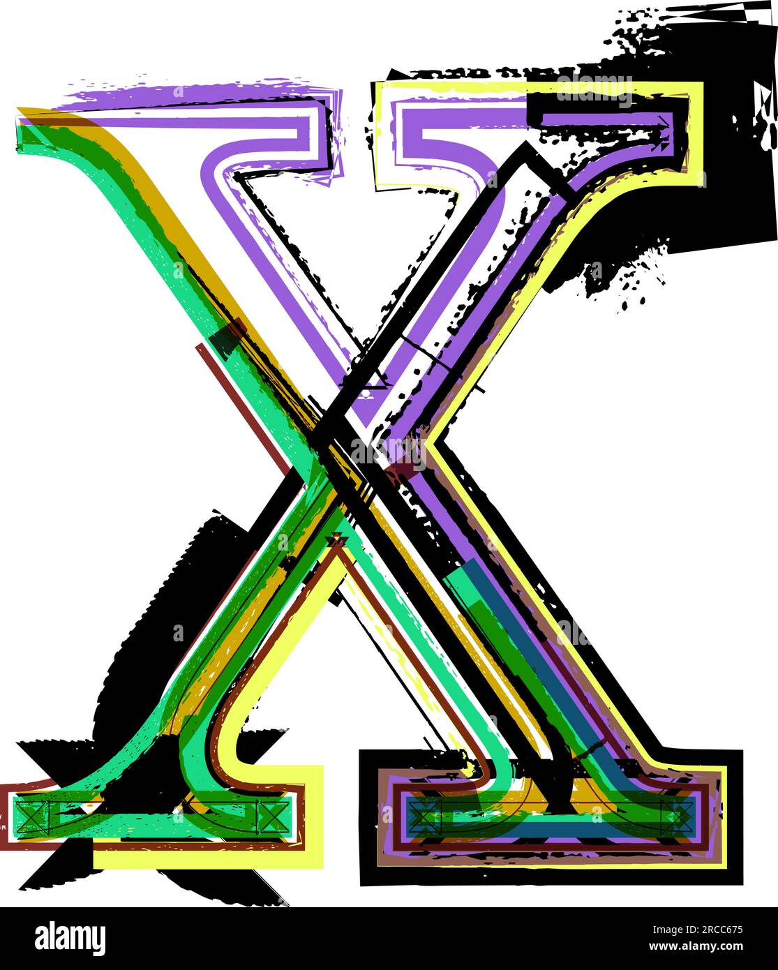 art sketched fonts uppercase symbols vector illustration letter X art sketched fonts uppercase symbols vector illustration letter X