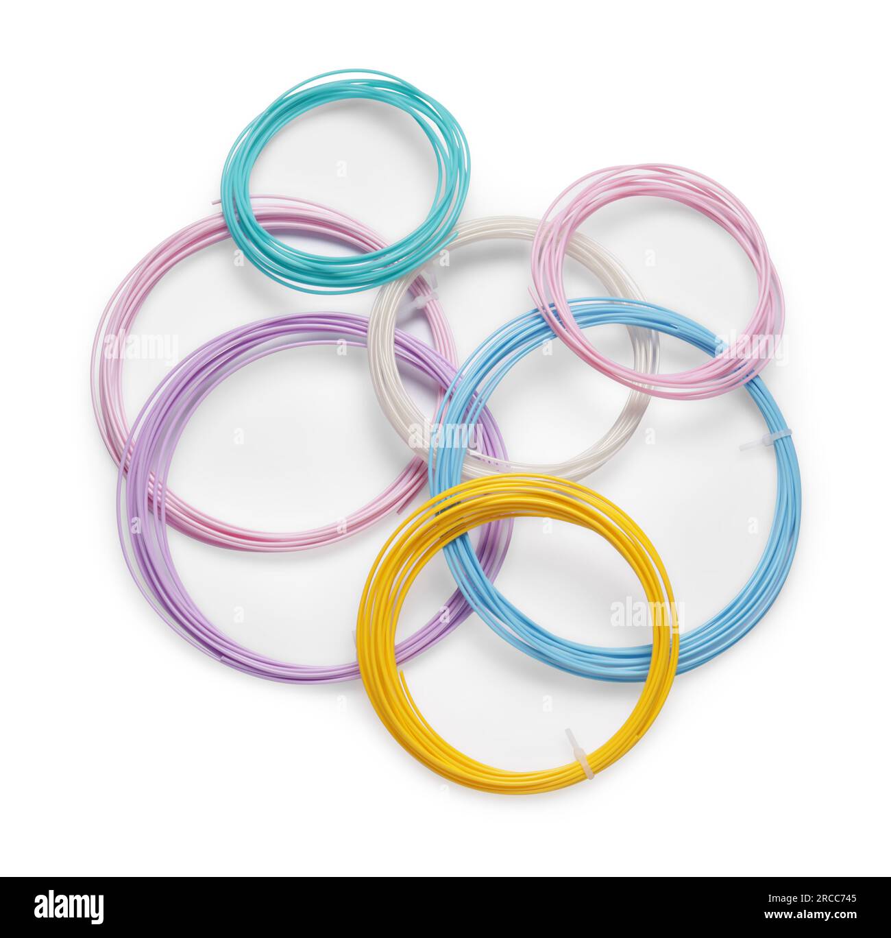 Plastic filaments for 3d printing Cut Out Stock Images & Pictures - Alamy