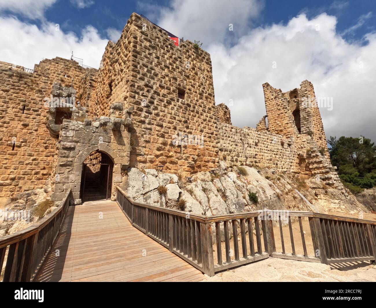 Ajloun,Jordan (Defensive fort) An old historical castle - Ancient Ajloun castle (Islamic Arabic history in middle east) Stock Photo