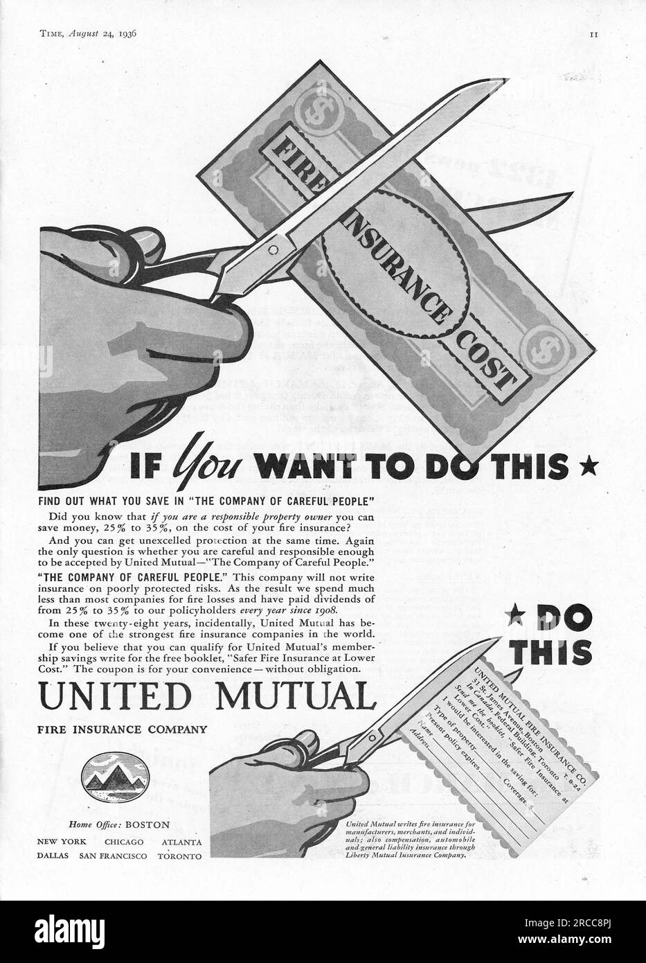 Vintage Time Magazine 24 August 1936 Issue Advert, USA Stock Photo Alamy