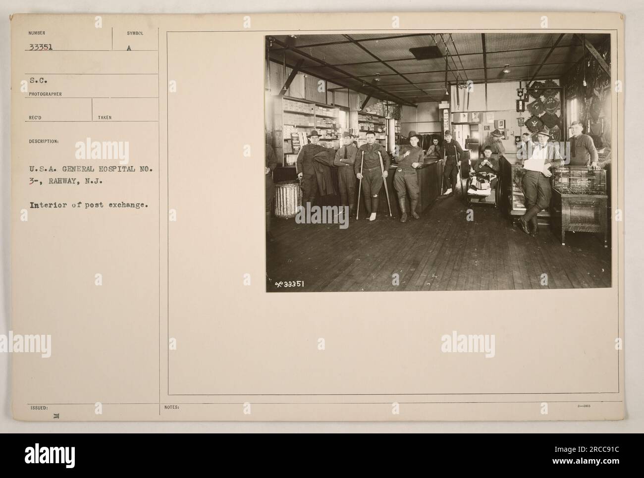 Interior of the post exchange at U.S.A. General Hospital No.3 in Rahway