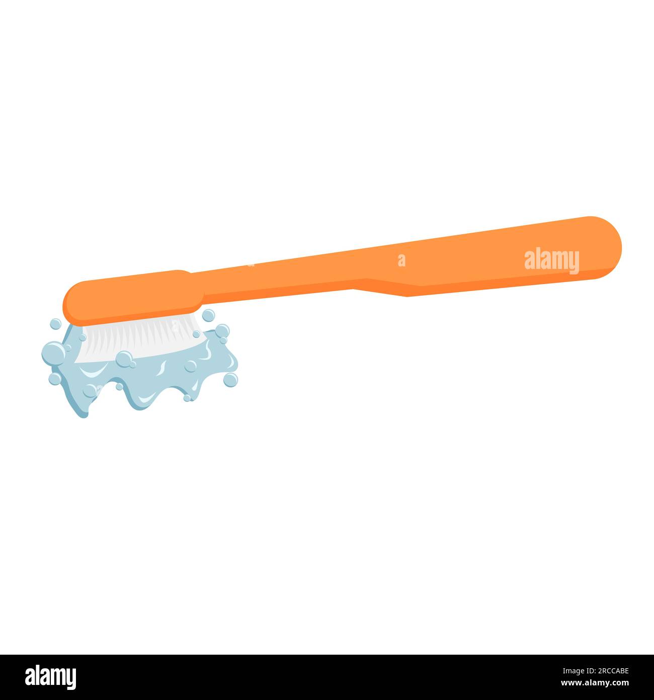 toothbrush vector illustration. Toothbrush with water and toothpaste