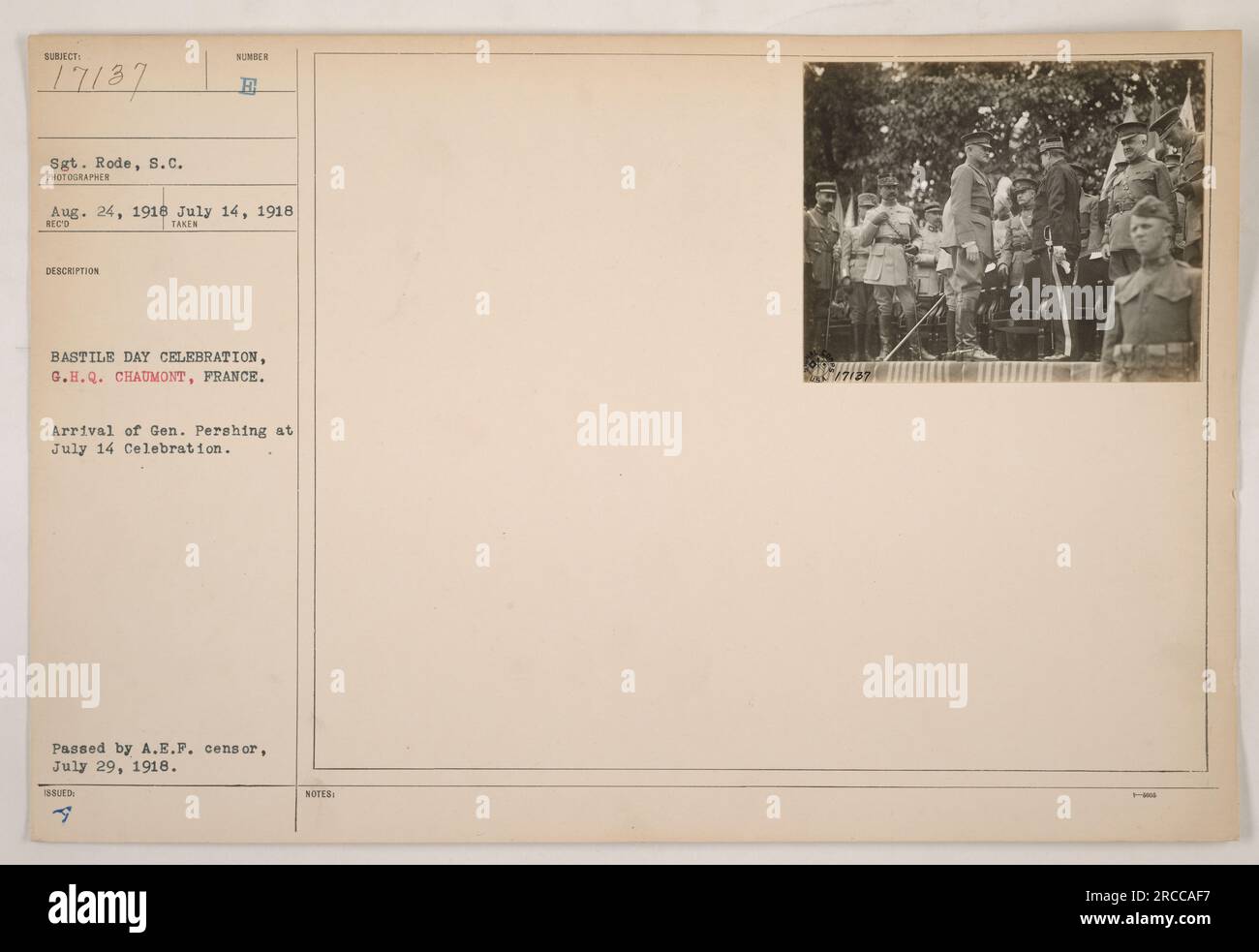 Issued gen pershing hi-res stock photography and images - Alamy