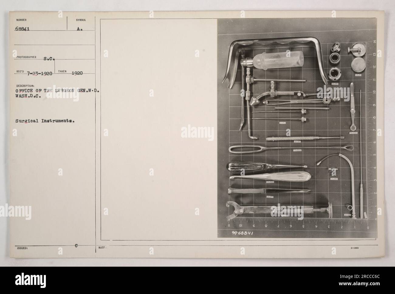 A collection of surgical instruments used by the Office of the Surgeon