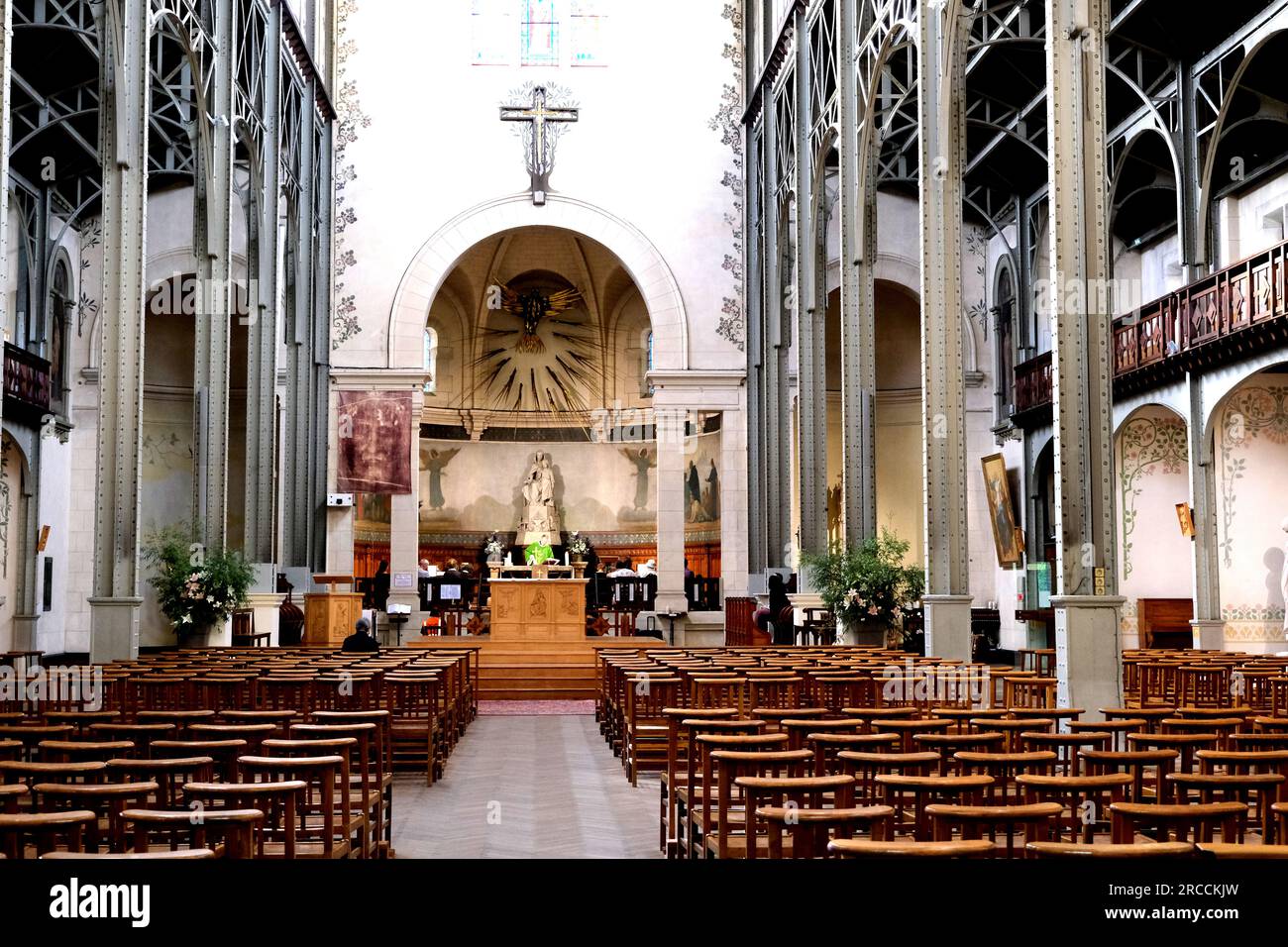 Eglise Notre Dame Du Travail in the Montparnasse district in Paris France Stock Photo