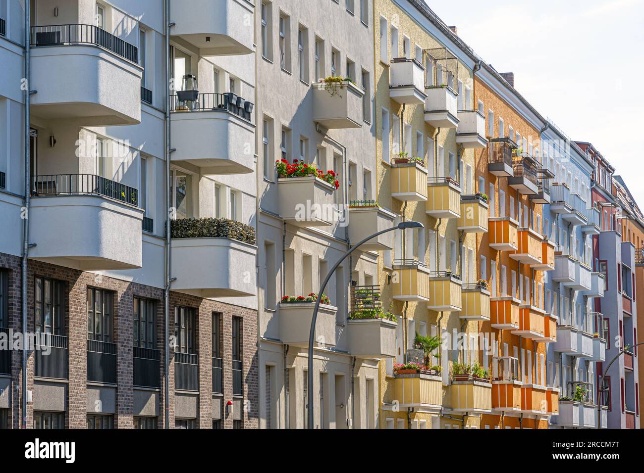 Colorful old apartment buildings seen in Berlin, Germany Stock Photo