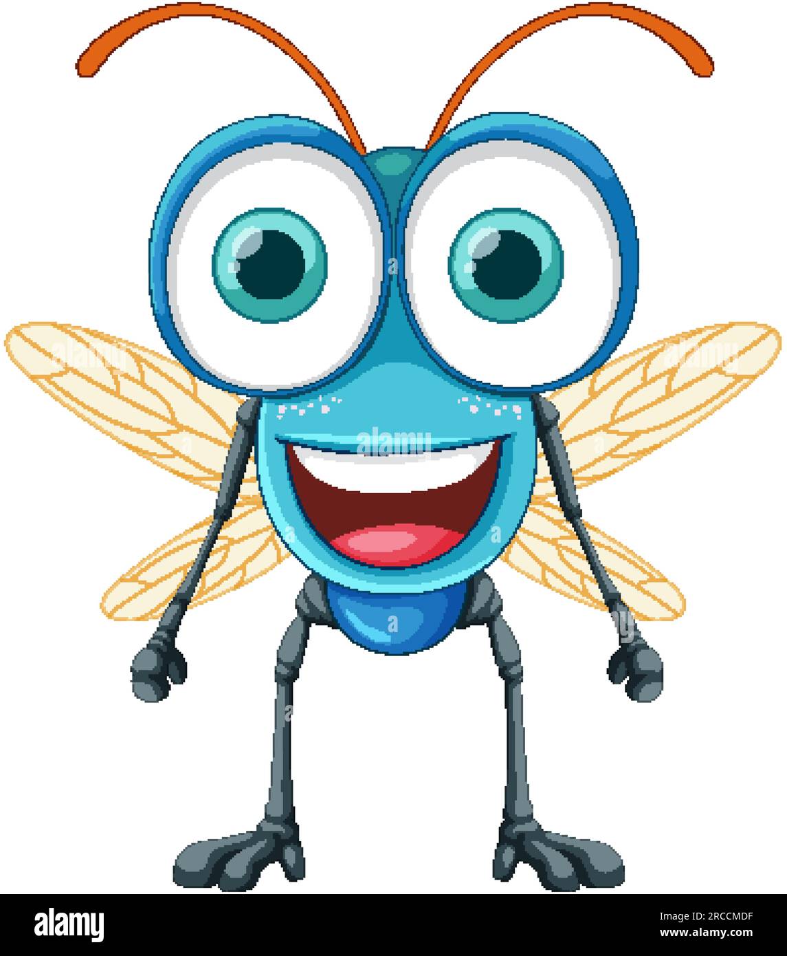 Happy fly cartoon character illustration Stock Vector Image & Art - Alamy