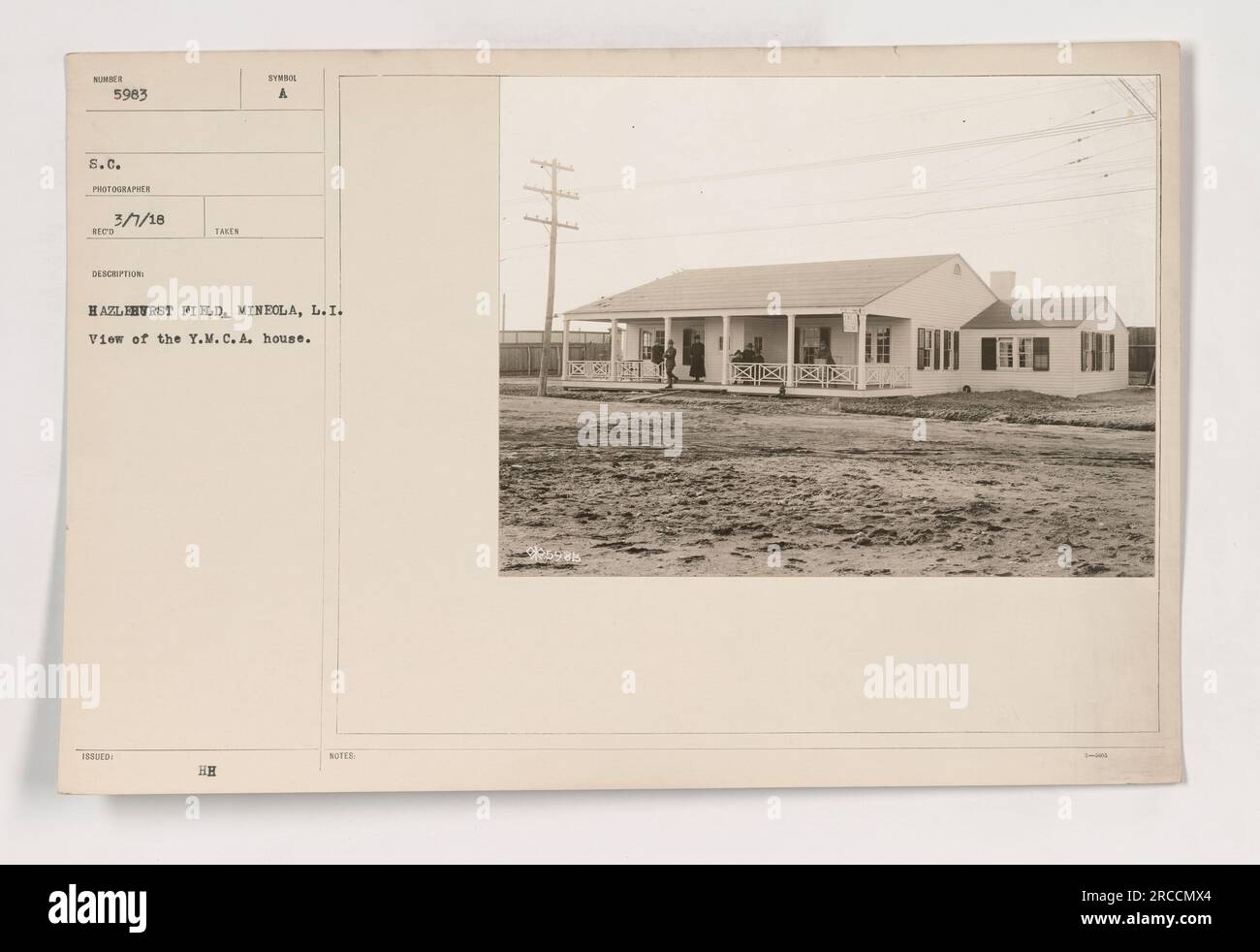 Photograph depicts the YWCA Hostess House on Hazlehurst Field in