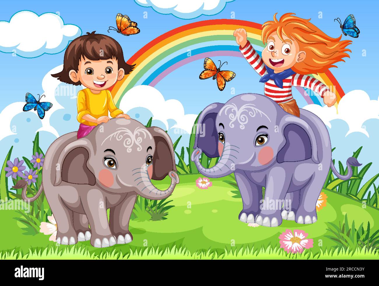 Elephant ride clipart Stock Vector Images - Alamy