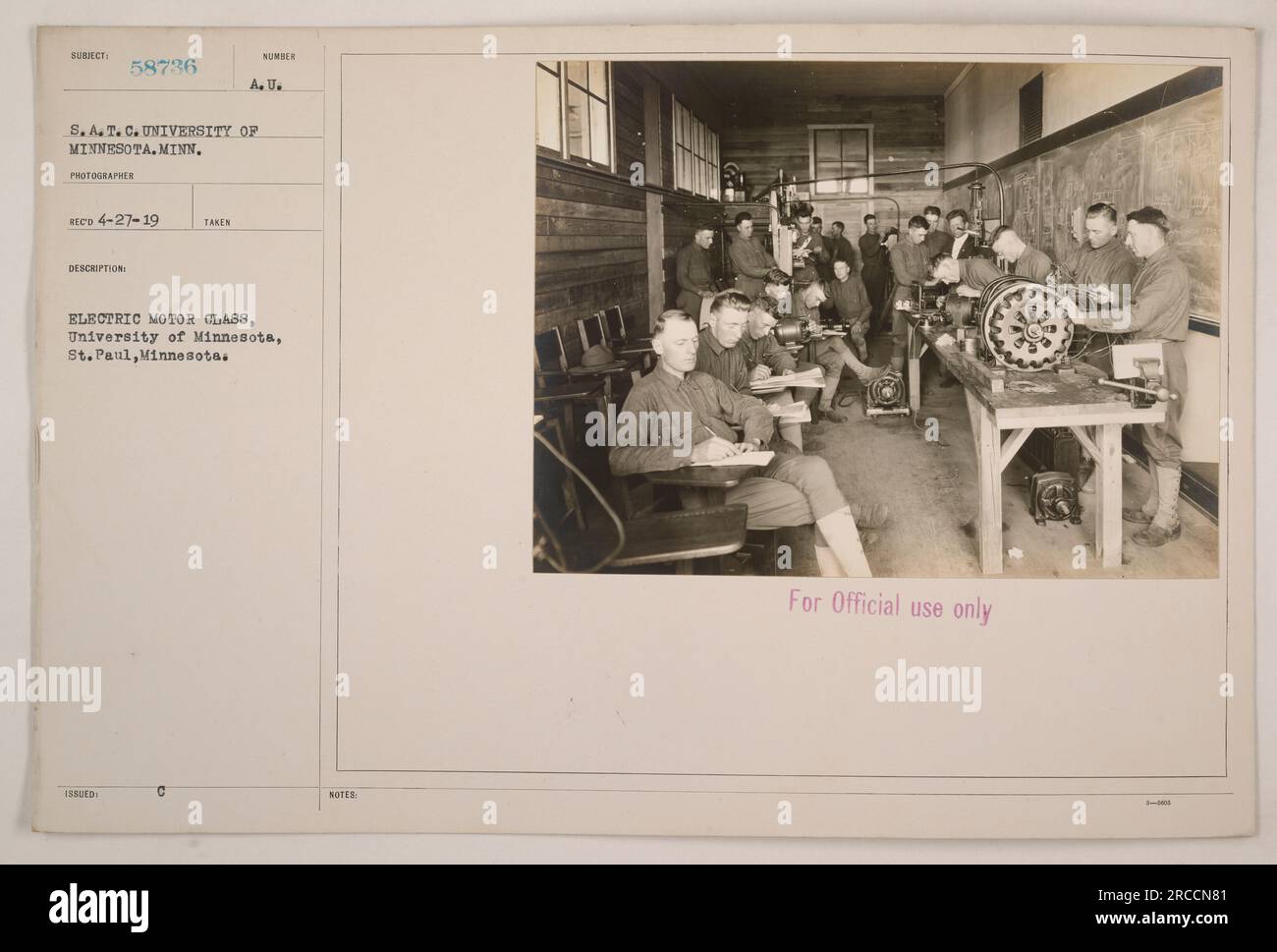 Electric motor class at the University of Minnesota, St. Paul