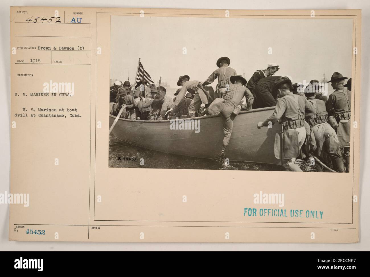 U.S. Marines conducting a boat drill at Guantanamo, Cuba. This