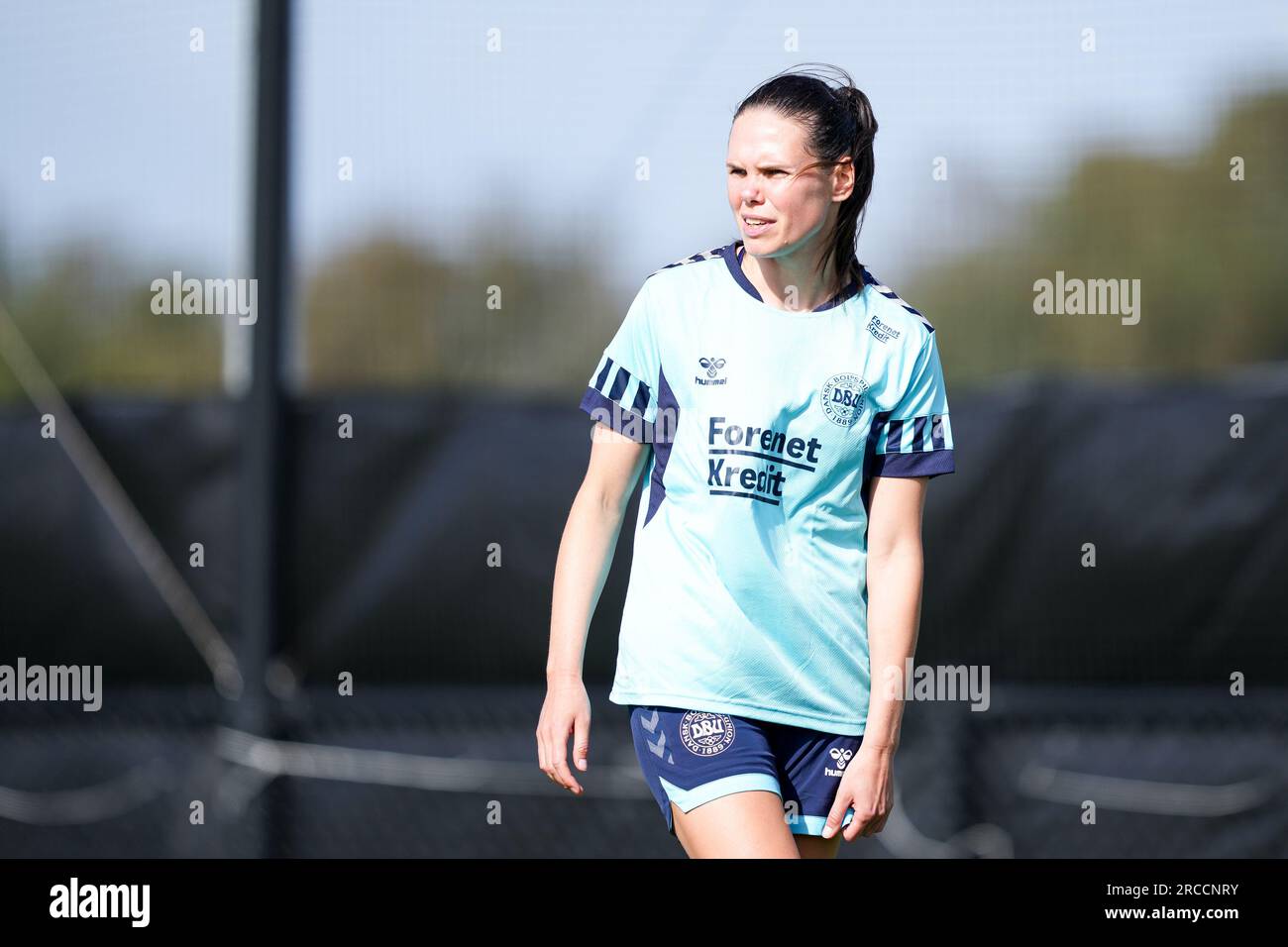 Perth, Australia. 13th July, 2023. Australia, Perth, July 13th 2023: Simone Boye Sorensen of Denmark during the open training session during their pre-camp prior to the Womens World Cup in Australia and New Zealand at WA State Football Centre in Perth, Australia. (Daniela Porcelli/SPP) Credit: SPP Sport Press Photo. /Alamy Live News Stock Photo