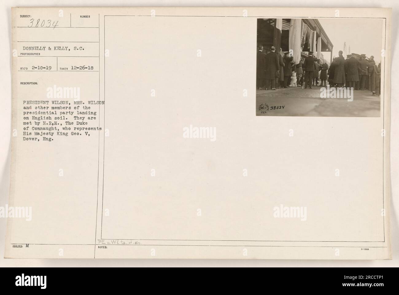 President wilson and duke of connaught hires stock photography and