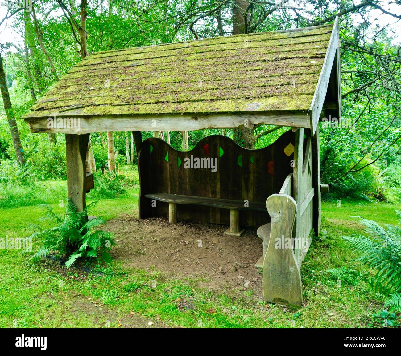 Stone Lane Garden Devon Seating Area Stock Photo Alamy