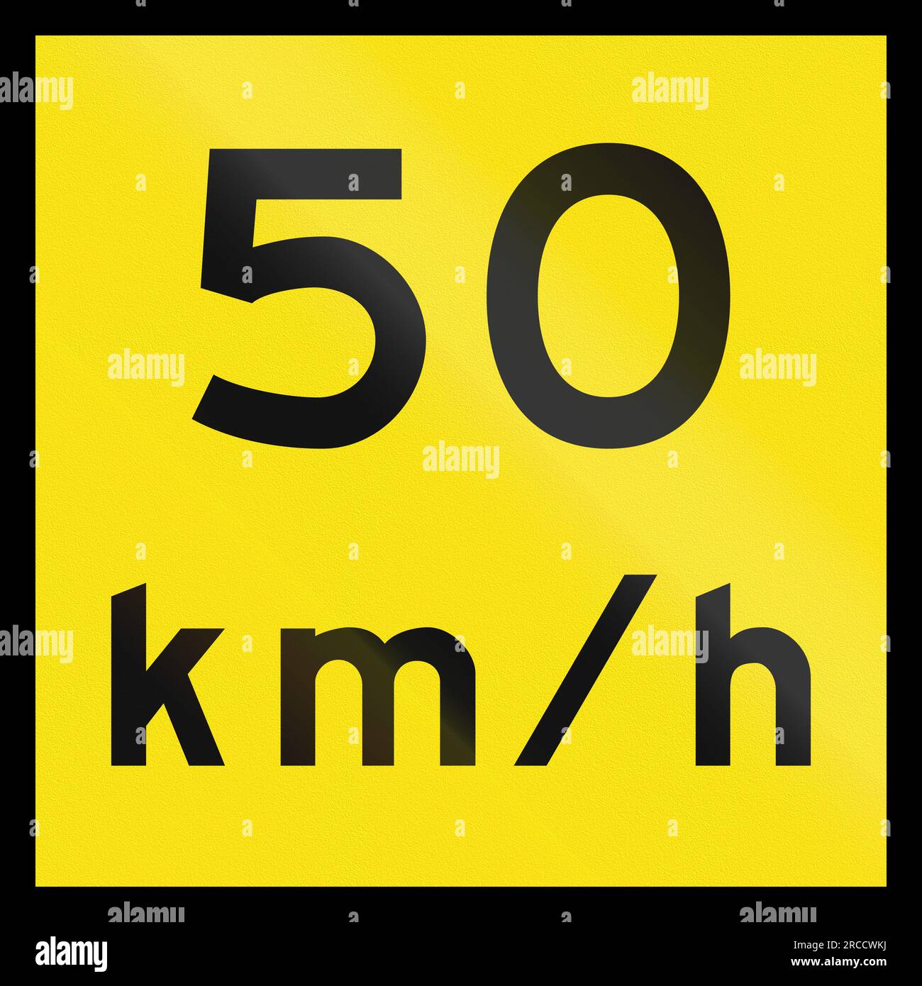 An temporary road sign in Queensland, Australia Speed limit 50 kmh Stock Photo Alamy