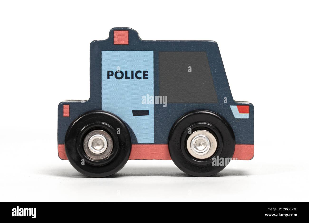 Retro wooden toy car isolated on a white background Stock Photo - Alamy
