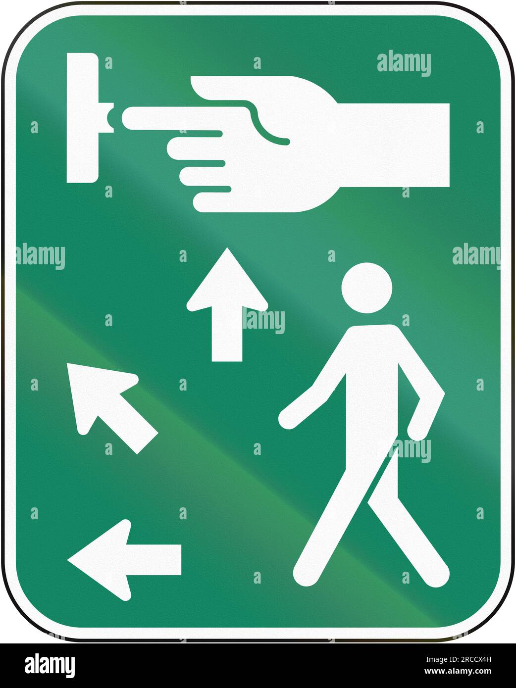 Road sign in Canada, instructing pedestrians how to use the crosswalk