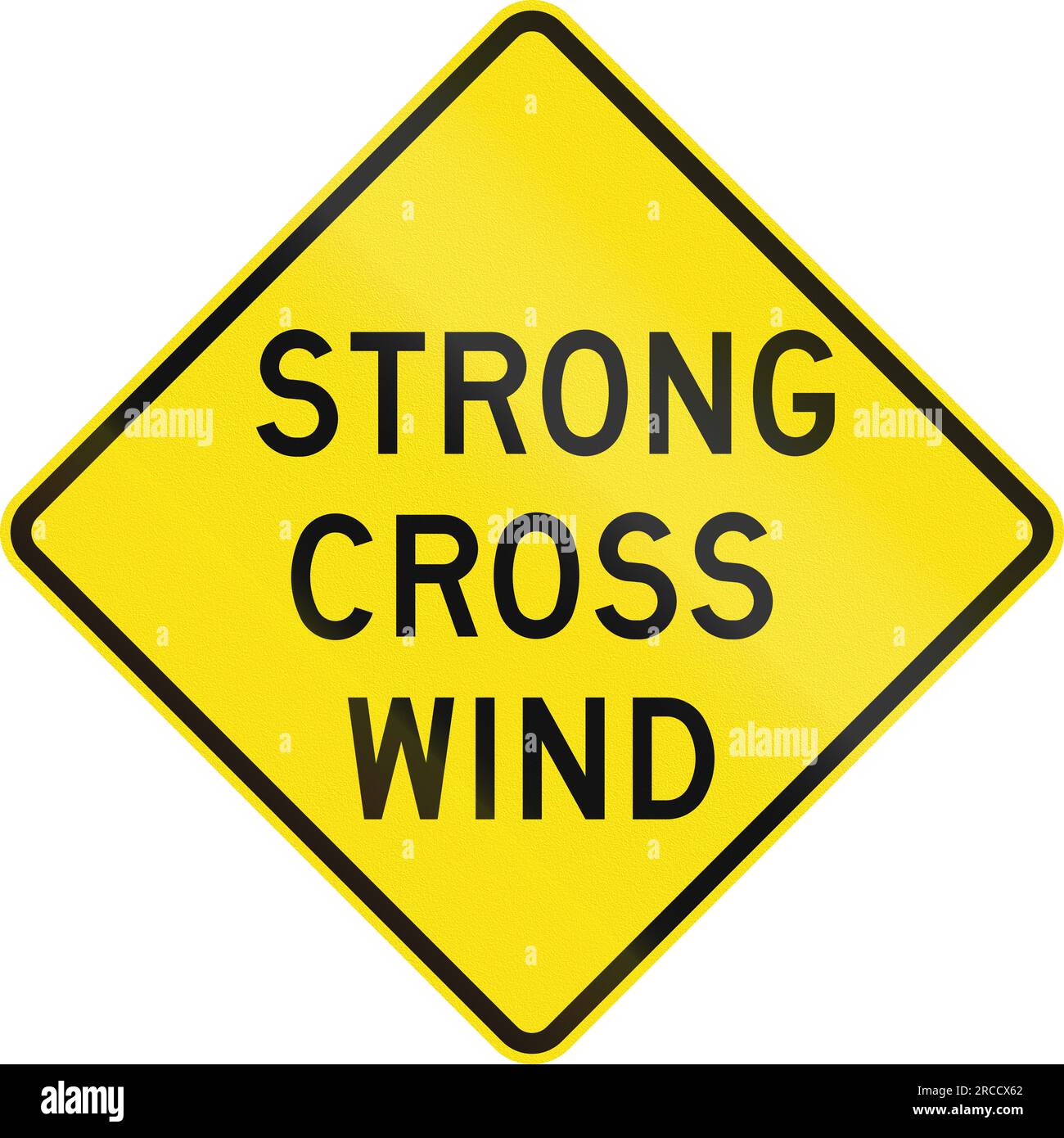 An Australian road sign used in Victoria Strong cross wind Stock