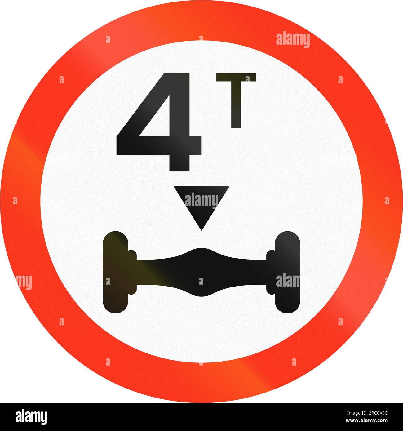 Bangladeshi traffic sign prohibiting throroughfare of vehicles with a