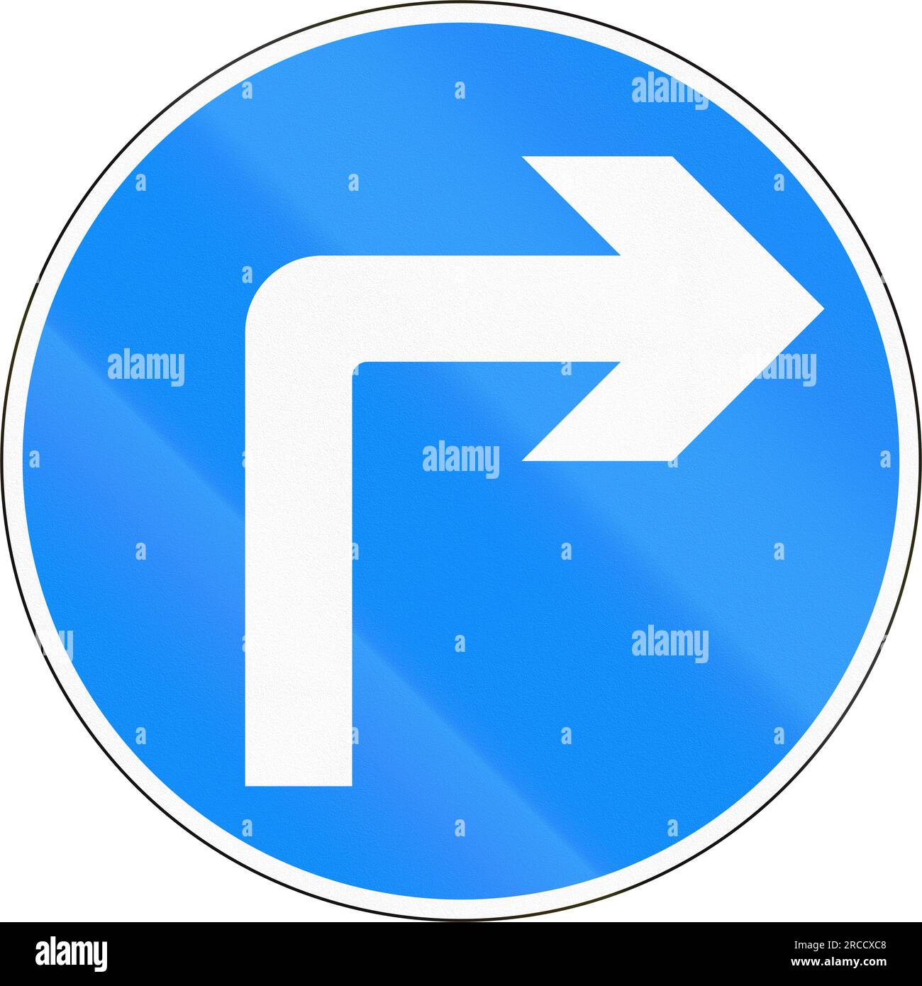 Bangladeshi traffic sign Turn right ahead Stock Photo Alamy