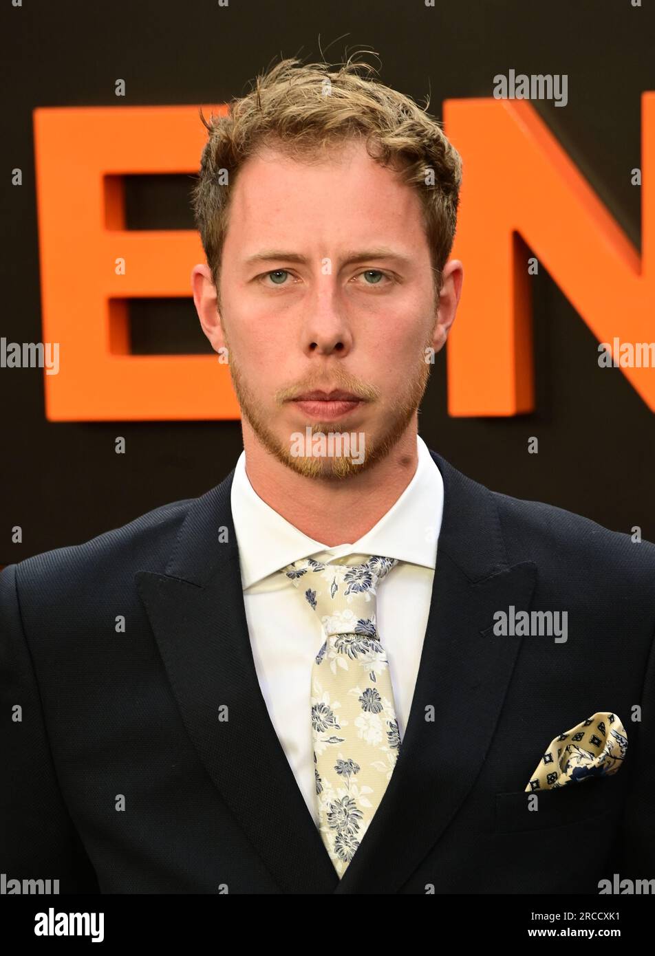London, UK. 13th July, 2023. Callum Leighton Airey attends the Oppenheimer - UK Premiere at ODEON Luxe, Leicester Square, London, UK. Credit: See Li/Picture Capital/Alamy Live News Stock Photo