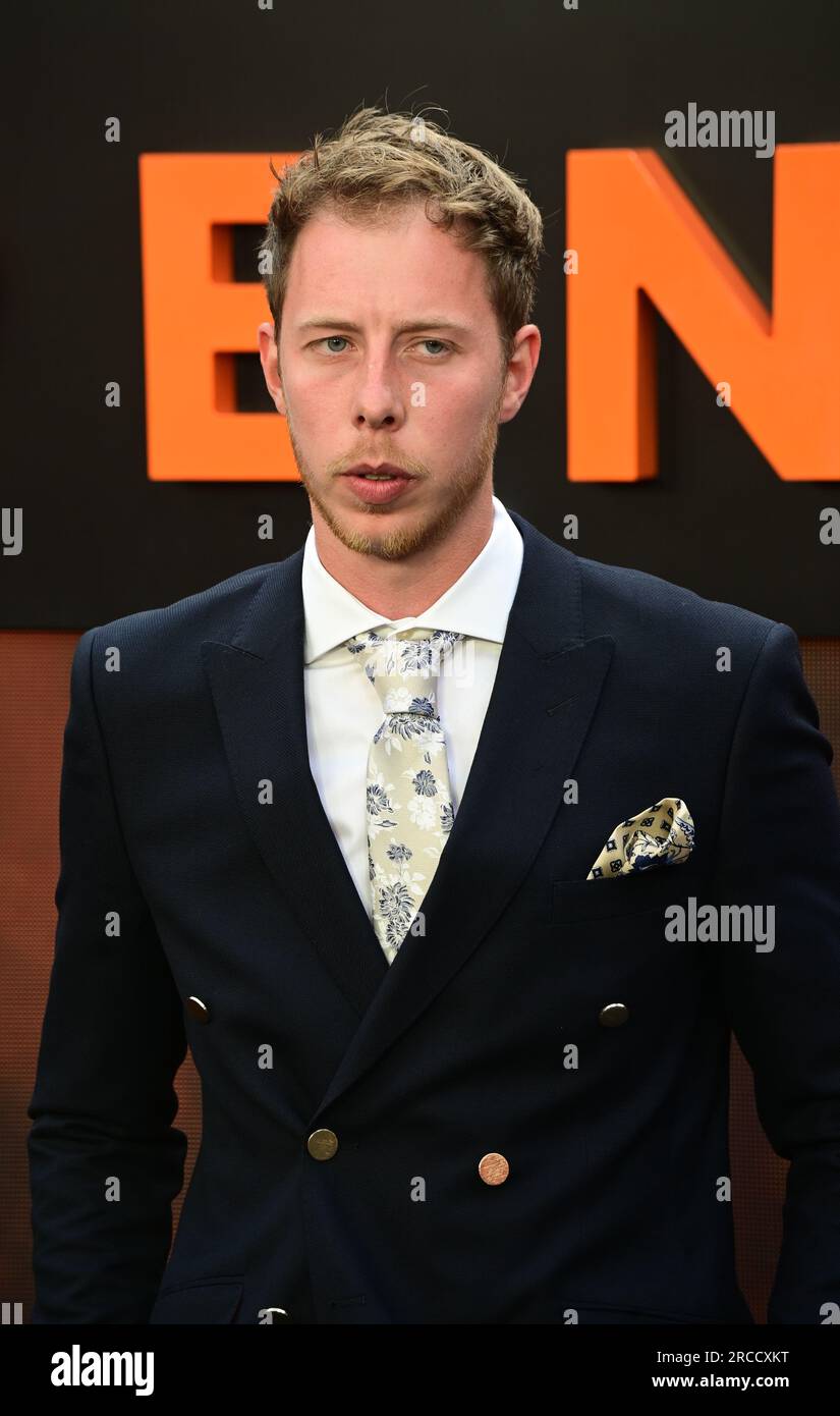 London, UK. 13th July, 2023. Callum Leighton Airey attends the Oppenheimer - UK Premiere at ODEON Luxe, Leicester Square, London, UK. Credit: See Li/Picture Capital/Alamy Live News Stock Photo