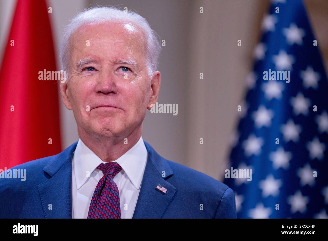 Helsinki, Finland 20230713.President Joe Biden at the summit between the leaders of the Nordic countries and US in Helsinki.  Photo: Javad Parsa / NTB Stock Photo