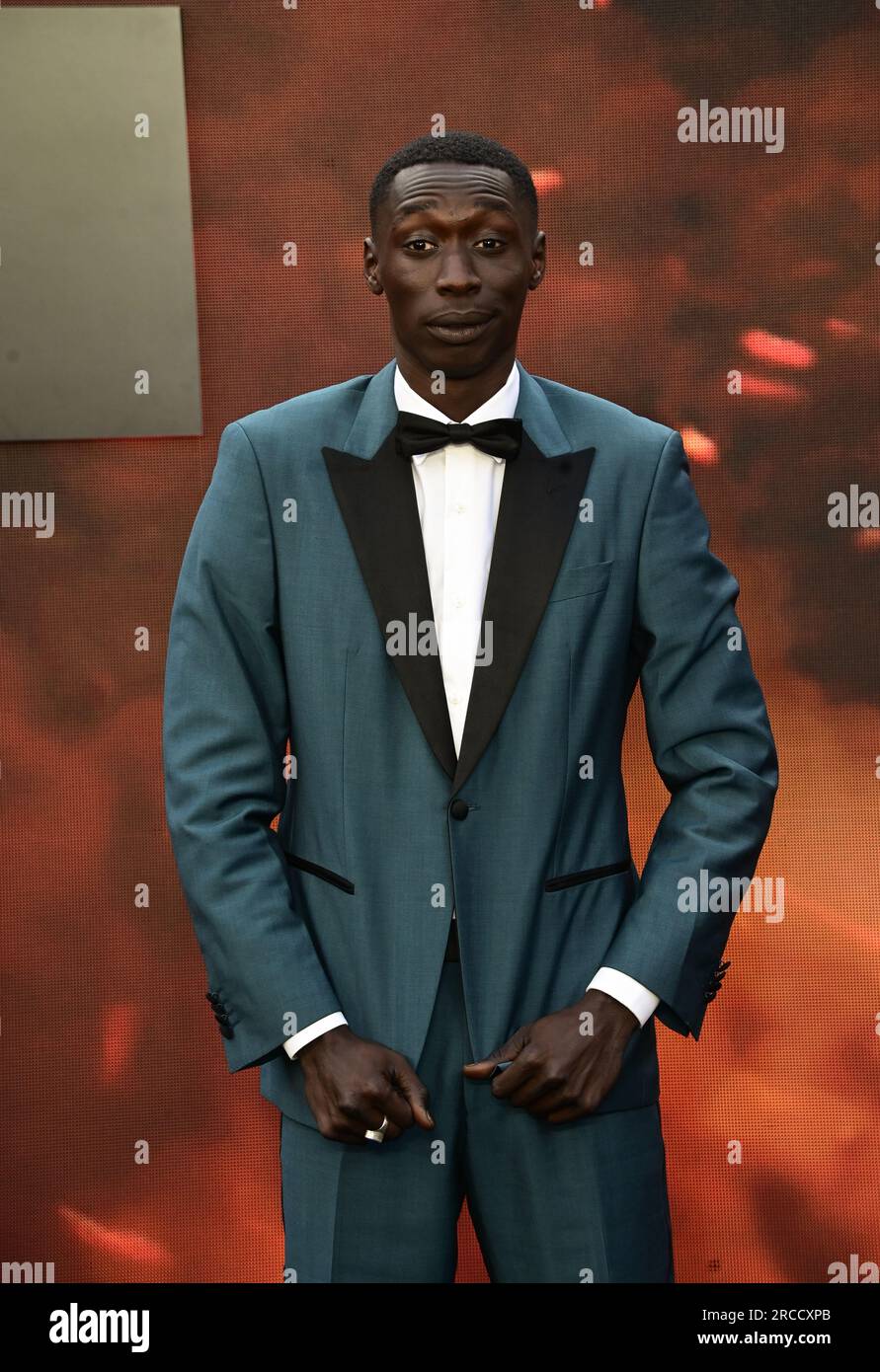 London, UK. 13th July, 2023. Khaby Lame attends the Oppenheimer - UK Premiere at ODEON Luxe, Leicester Square, London, UK. Credit: See Li/Picture Capital/Alamy Live News Stock Photo