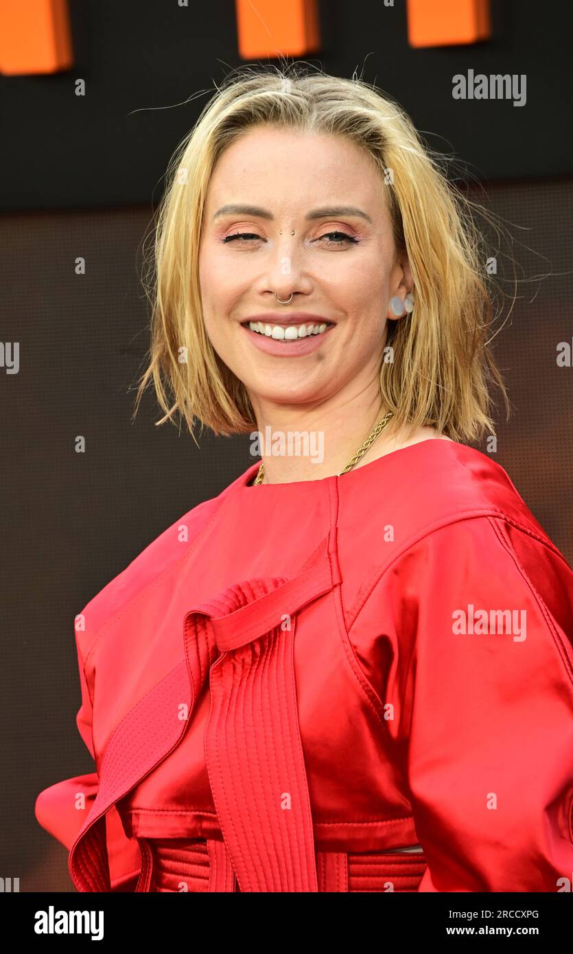 London, UK. 13th July, 2023. Julia Hardy attends the Oppenheimer - UK Premiere at ODEON Luxe, Leicester Square, London, UK. Credit: See Li/Picture Capital/Alamy Live News Stock Photo