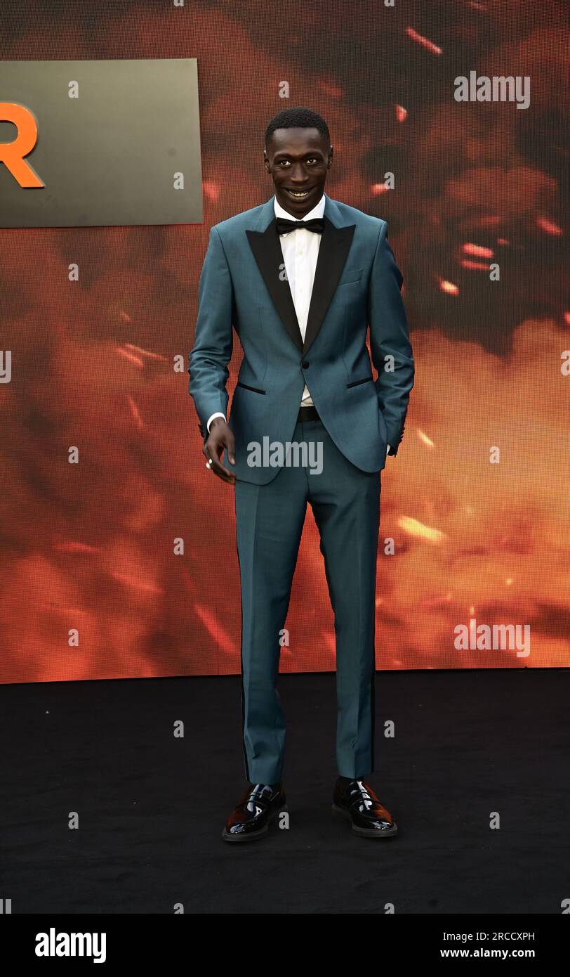 London, UK. 13th July, 2023. Khaby Lame attends the Oppenheimer - UK Premiere at ODEON Luxe, Leicester Square, London, UK. Credit: See Li/Picture Capital/Alamy Live News Stock Photo