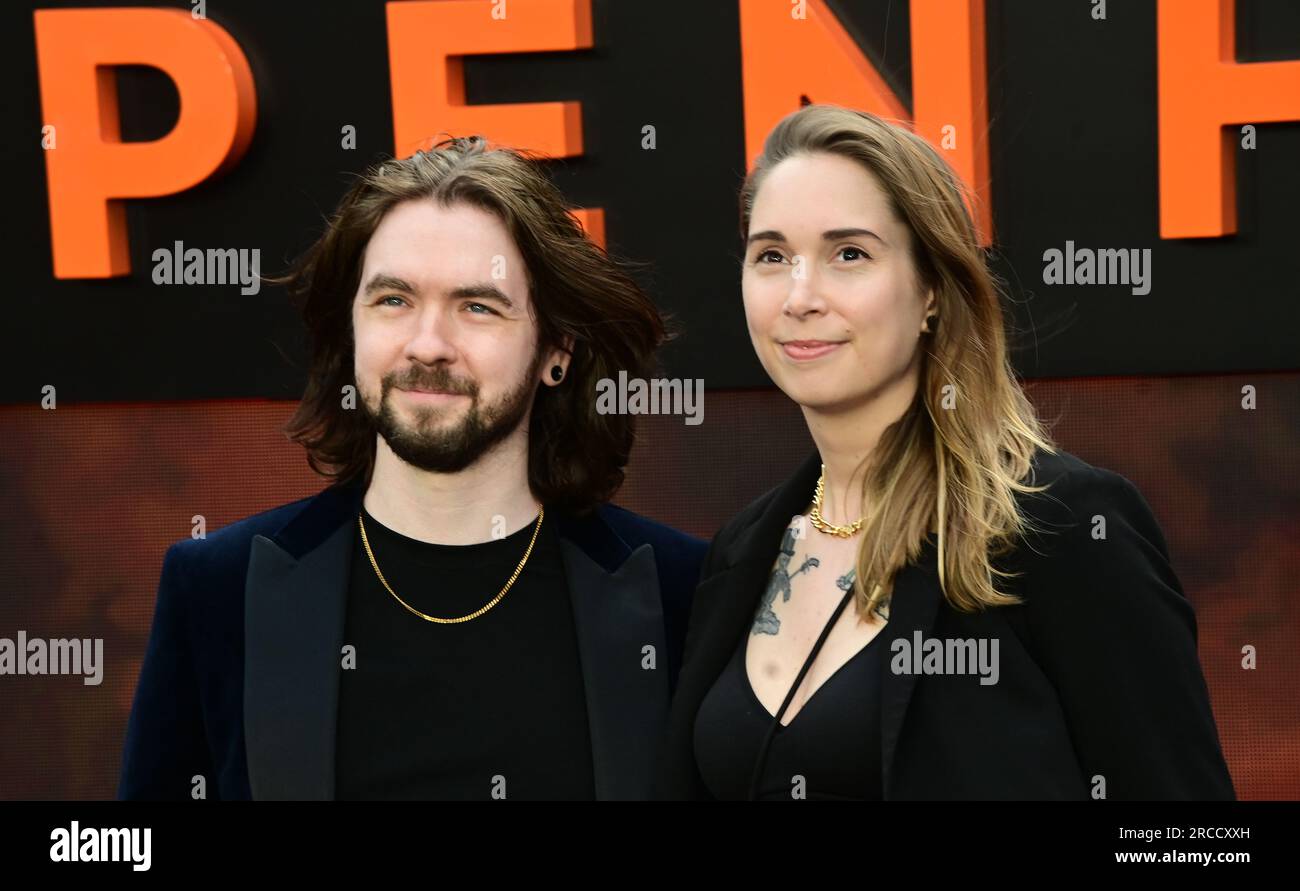 London, UK. 13th July, 2023. Sean William McLoughlin (L) attends the Oppenheimer - UK Premiere at ODEON Luxe, Leicester Square, London, UK. Credit: See Li/Picture Capital/Alamy Live News Stock Photo