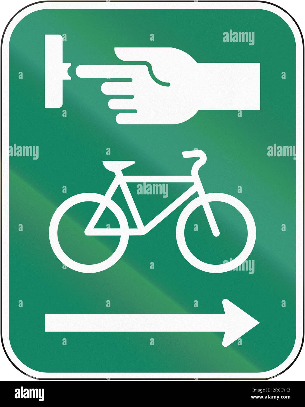 Road sign in Canada, instructing cyclists to use the crosswalk signal