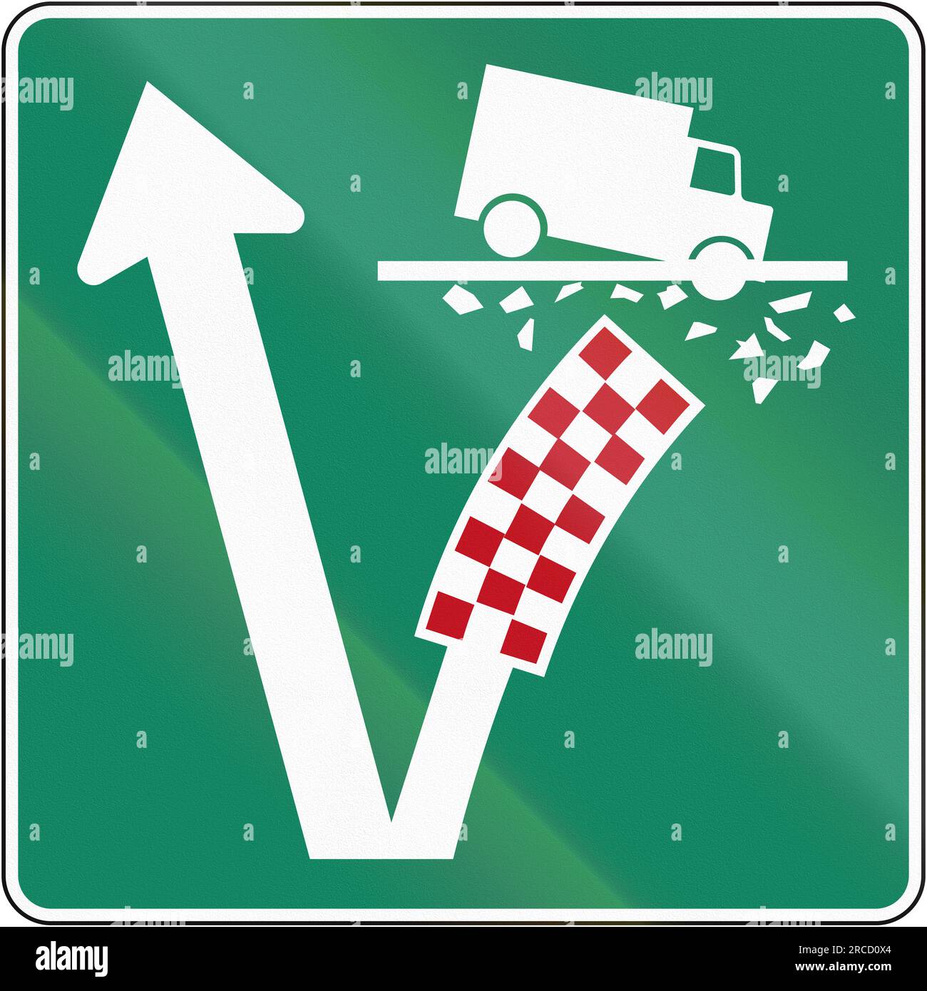 Guide and information road sign in Quebec, Canada - Runaway truck ramp