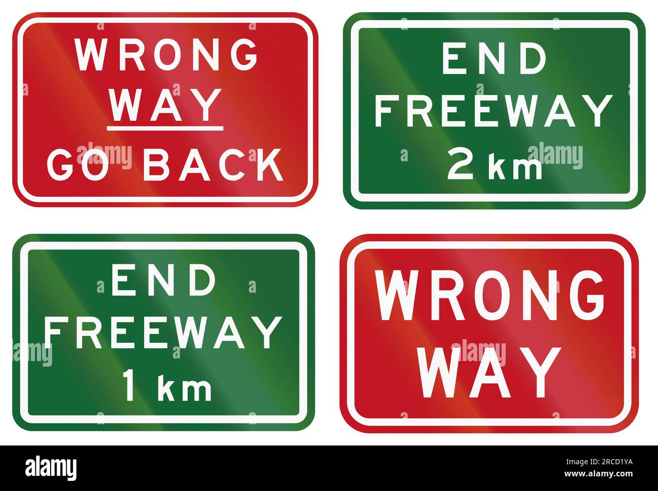 Wrong Way - Go Back In Australia. Stock Photo