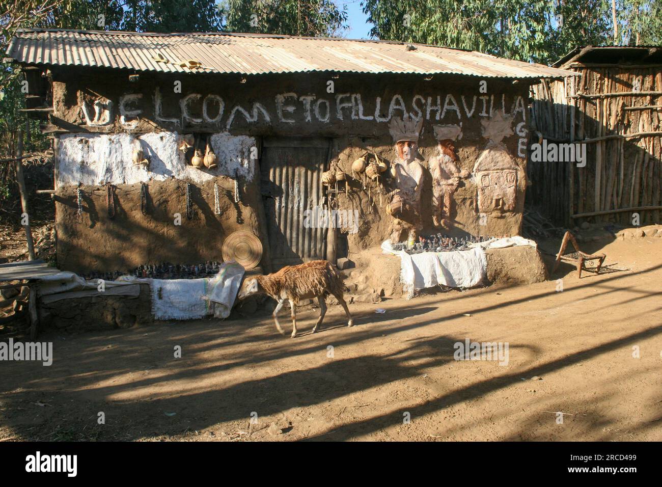 Africa, Ethiopia, Gondar, Wolleka village, The Beta Israel (the Jewish community) cemetery Stock Photo