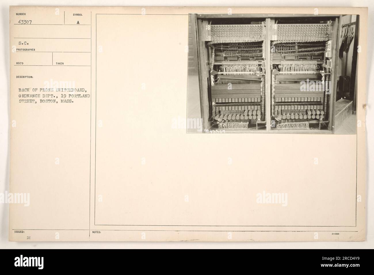 "Soldiers at an American military switchboard in Boston, Massachusetts