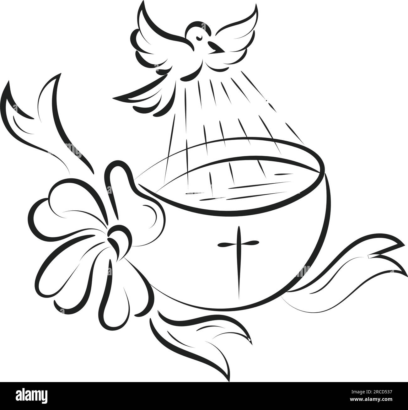 Catholic Baptism. Baptism symbol Sacraments of Catholic Church ...