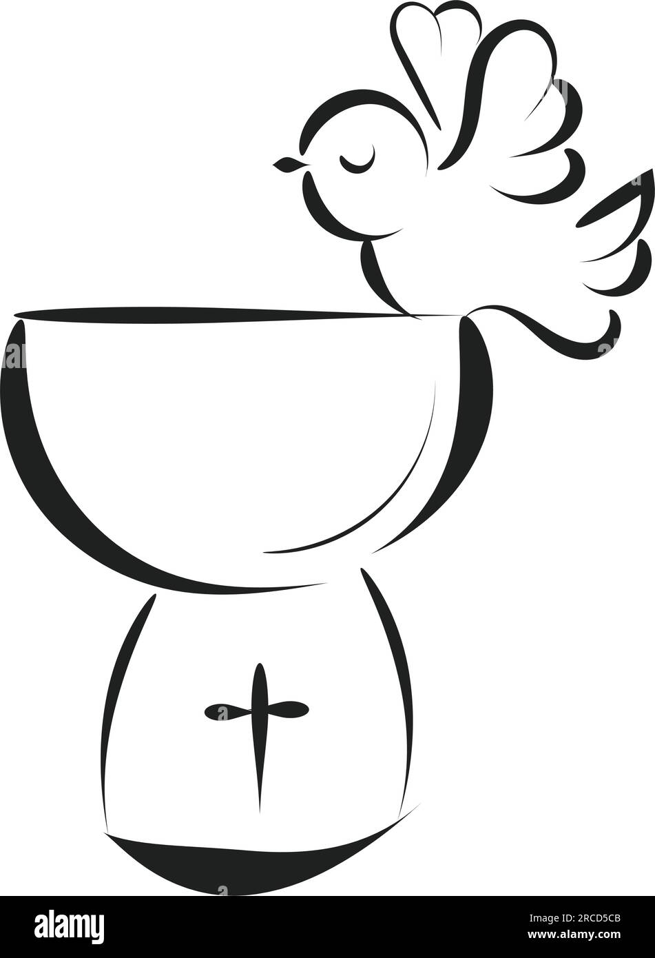 Catholic Baptism. Baptism symbol Sacraments of Catholic Church