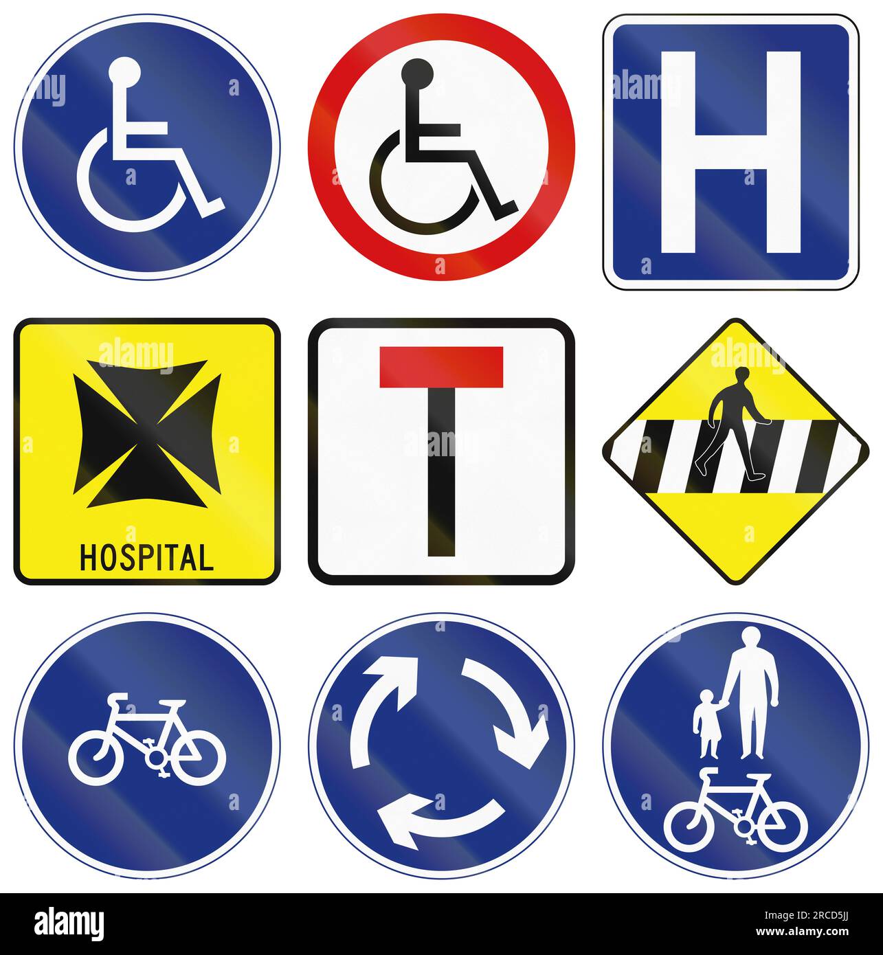 Disabled Parking In Ireland. Stock Photo