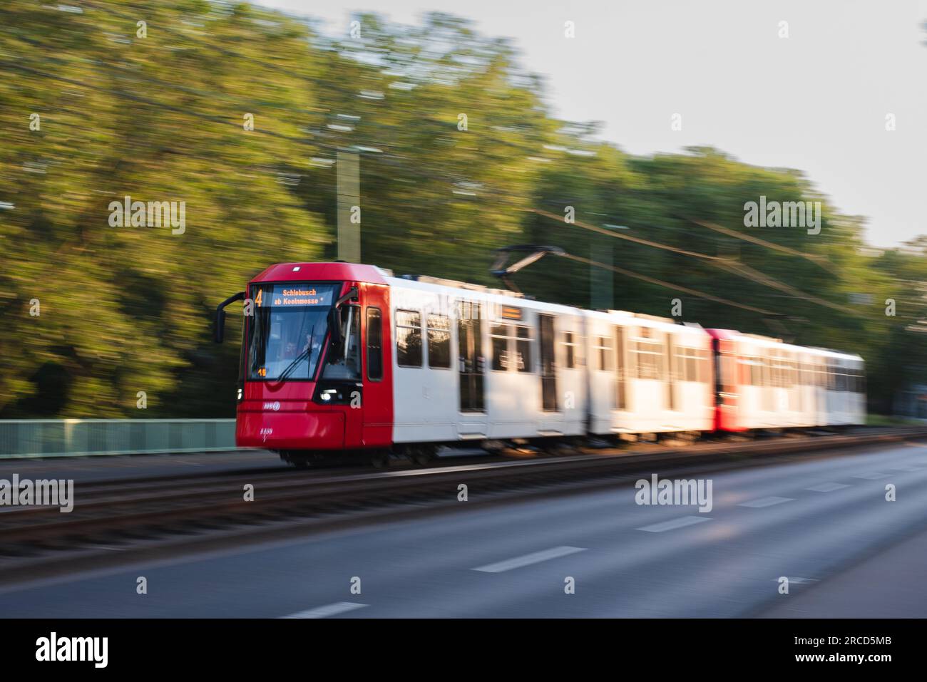 Pull along with a cologne tram, Germany Stock Photo
