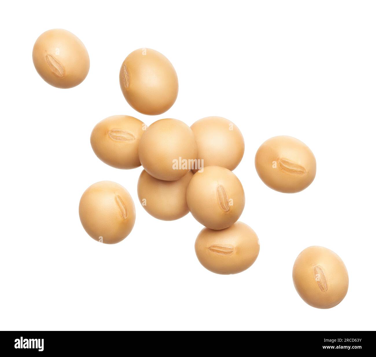 Soybeans isolated on white background Stock Photo