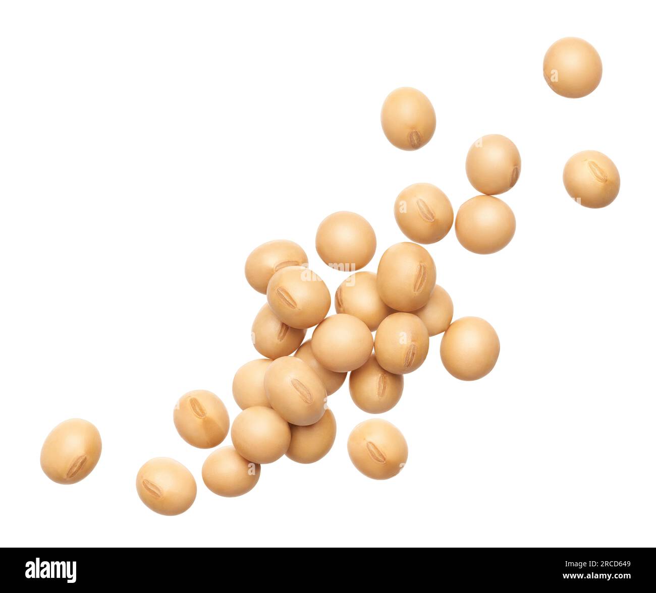 Soybeans splash isolated on white background Stock Photo