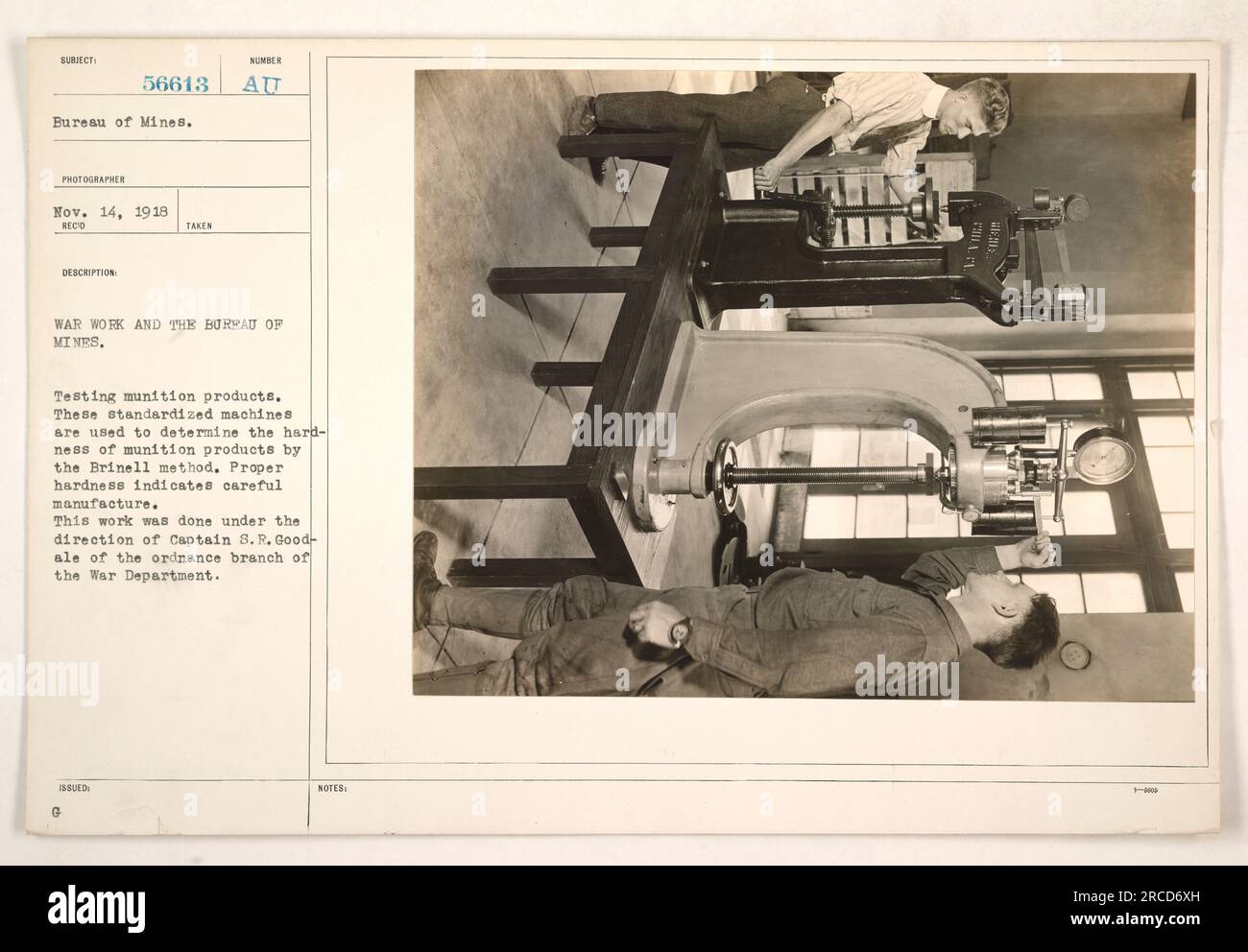 Testing the hardness of munition products using standardized machines