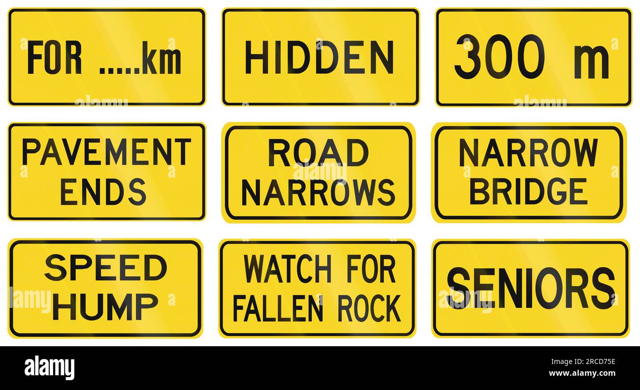 Metric road sign Cut Out Stock Images & Pictures - Alamy