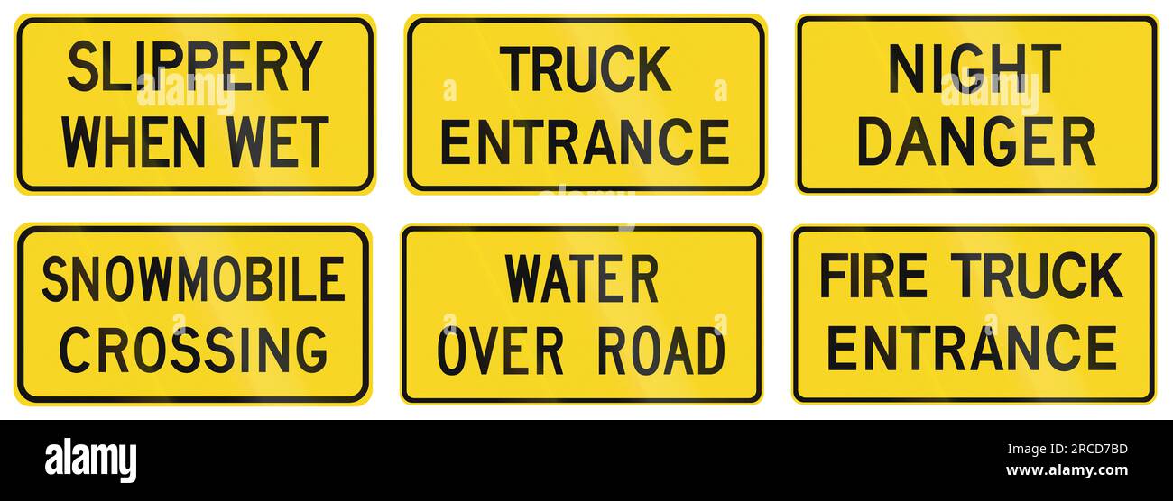 Slippery When Wet in Canada Stock Photo Alamy