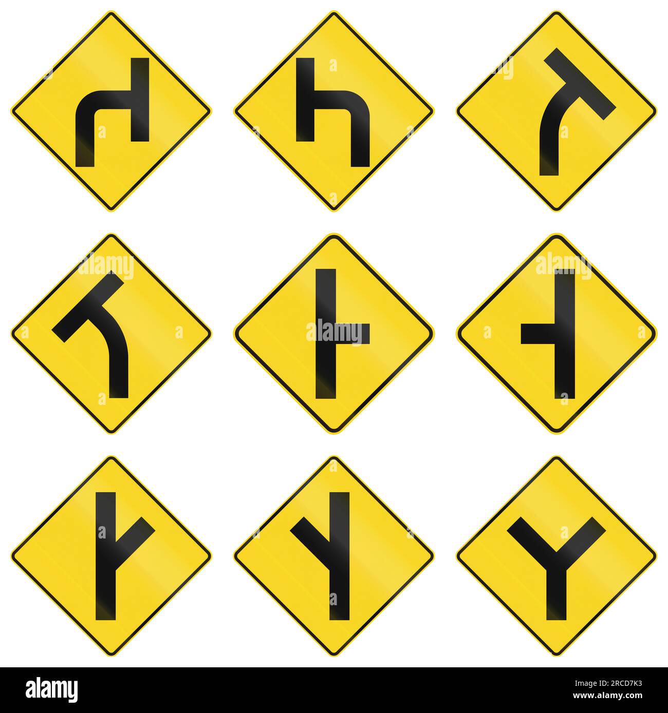 T Junction Sign Cut Out Stock Images & Pictures - Alamy